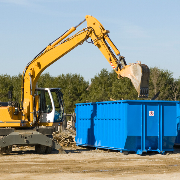 are there any restrictions on where a residential dumpster can be placed in New Hartford